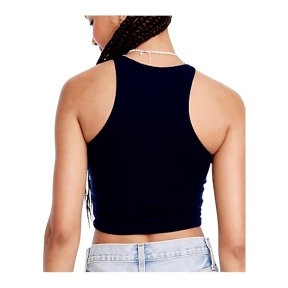 J Crew formknit high-neck cutaway tank Black NWT - Picture 3 of 5